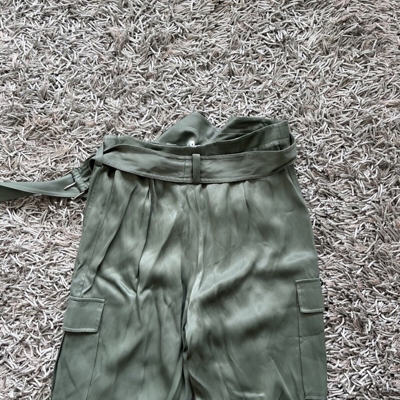 3.1 PHILLIP LIM Satin Foldover Waist Joggers Sage Sz 6 US❤️ - Picture 5 of 10